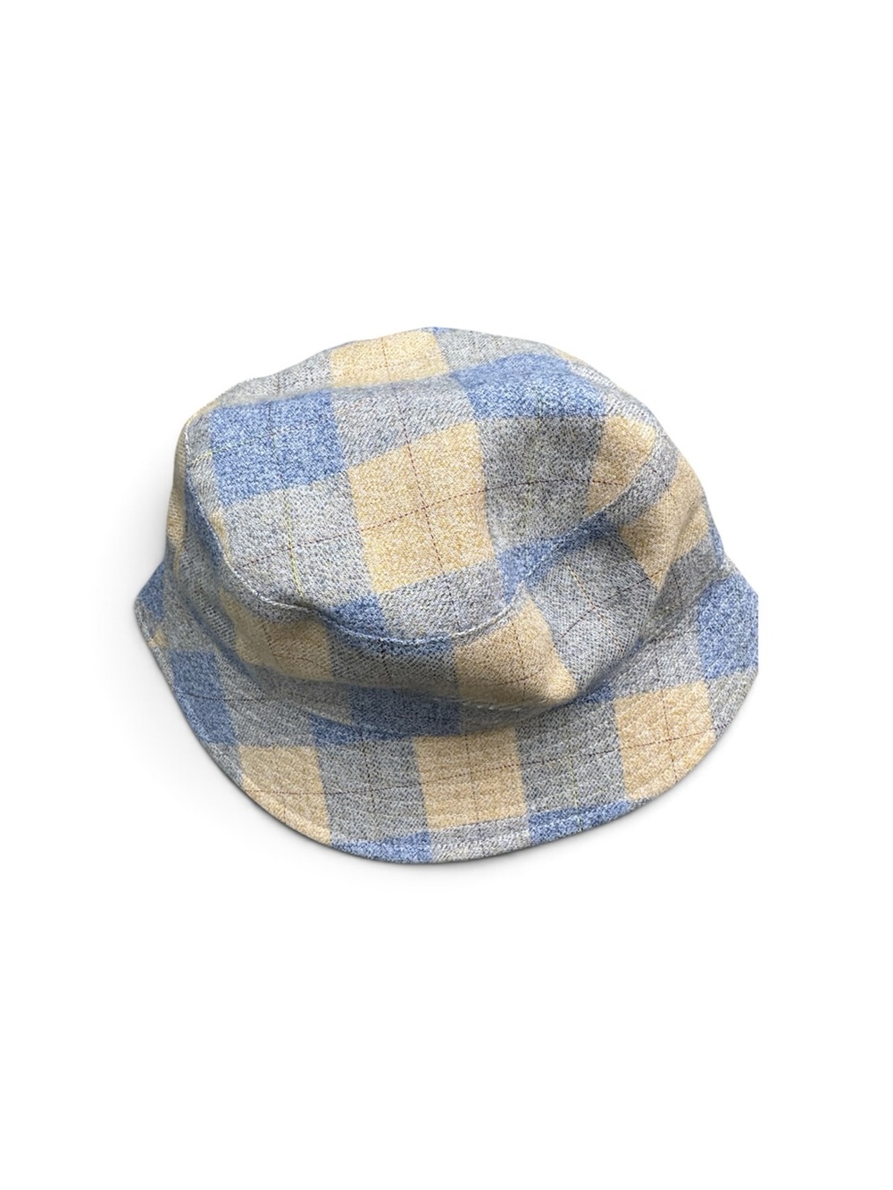 Blue and Cream Plaid Bucket Hat